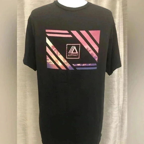 NWT ASPHALT Black Graphic Tee - Picture 1 of 4
